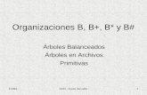 FIUBAODD - Curso Servetto1 Organizaciones B, B+, B* y B# Árboles Balanceados Árboles en Archivos Primitivas.