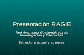 Presentación RAGIE Red Avanzada Guatemalteca de Investigación y Educación Estructura actual y avances.