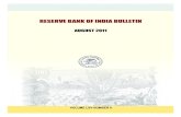 Reserve Bank of India Bulletin August 2011 Volume Lxv Number 8