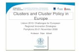 Clusters and Cluster Policy in Europe Orjan Solvell