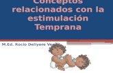 Conceptos relacionados con la estimulación Temprana M.Ed. Rocío Deliyore Vega.