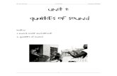Unit 1: qualities of sound