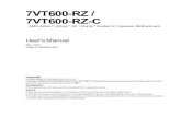 Motherboard Manual 7vt600 Rz(c) e