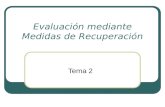 Evaluación mediante Medidas de Recuperación Tema 2.