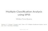 Multiple Classification Analysis Using SPSS
