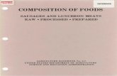 USDA Handbook 8 - Composition of Foods (Sausages and Luncheon Meats)