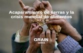 Acaparamiento de tierras y la crisis mundial de alimentos GRAIN 12/2011.