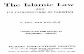 Maulana Maududi the Islamic Law and Its Intro in Pak