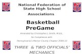 National Federation of State High School Associations Basketball PreGame Amended by Christopher J. Smith, M.Ed., for Compliance with Pennsylvanias Mercer.