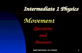 Beath High School - Int 1 Physics1 Intermediate 1 Physics Movement Questions and Answers.