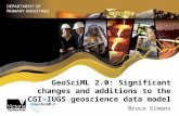 GeoSciML 2.0: Significant changes and additions to the CGI-IUGS geoscience data model Bruce Simons.