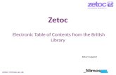 Zetoc.mimas.ac.uk Zetoc Electronic Table of Contents from the British Library Zetoc Support.