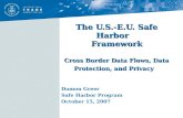 The U.S.-E.U. Safe Harbor Framework Cross Border Data Flows, Data Protection, and Privacy Damon Greer Safe Harbor Program October 15, 2007.