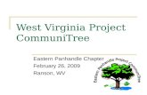 West Virginia Project CommuniTree Eastern Panhandle Chapter February 26, 2009 Ranson, WV.