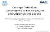 Concept Detection: Convergence to Local Features and Opportunities Beyond Shih-Fu Chang 1, Yu-Gang Jiang 1,2, Junfeng He 1, Elie El Khoury 3, Chong-Wah.