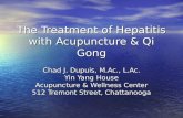 The Treatment of Hepatitis with Acupuncture & Qi Gong Chad J. Dupuis, M.Ac., L.Ac. Yin Yang House Acupuncture & Wellness Center 512 Tremont Street, Chattanooga.