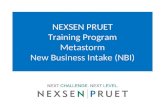 NEXSEN PRUET Training Program Metastorm New Business Intake (NBI)
