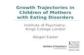Growth Trajectories in Children of Mothers with Eating Disorders Institute of Psychiatry, Kings College London Abigail Easter.