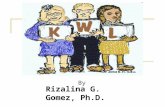 By Rizalina G. Gomez, Ph.D.. What Is K-W-L?. K-W-L is the creation of Donna Ogle and is a 3-column chart that helps capture the Before, During, and After.
