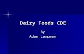 Dairy Foods CDE By Adam Lampman. Purpose To enhance learning activities relative to the quality production, processing, distribution, promotion, marketing,