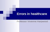Errors in healthcare Professor Vivienne Harpwood.