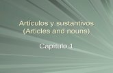 Artículos y sustantivos (Articles and nouns) Capítulo 1.