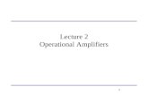 Lecture 2 Operational Amplifiers 1. Goals Understand behavior and characteristics of ideal op amps. Demonstrate circuit analysis techniques for ideal.