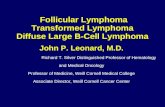 Follicular Lymphoma Transformed Lymphoma Diffuse Large B-Cell Lymphoma John P. Leonard, M.D. Richard T. Silver Distinguished Professor of Hematology and.