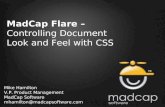 Mike Hamilton V.P. Product Management MadCap Software mhamilton@madcapsoftware.com MadCap Flare – Controlling Document Look and Feel with CSS.