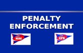 PENALTY ENFORCEMENT. PENALTY ENFORCEMENT OUTLINE l Penalties Completed---Offsetting Fouls l Enforcement: 3-and-1 Principle l Postscrimmage Kick Enforcement