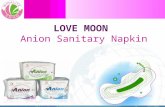 LOVE MOON Anion Sanitary Napkin. World Health Organization (WHO) studies show 62% of vaginal problems & issues caused by unsealed un-sterilized unsanitary.