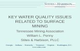 Georgia - Indiana - Kentucky - Tennessee - Virginia - Washington, D.C.  KEY WATER QUALITY ISSUES RELATED TO SURFACE MINING Tennessee Mining.