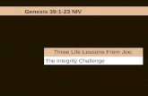 The Integrity Challenge Three Life Lessons From Joe: Genesis 39:1-23 NIV.