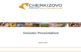 Investor Presentation March 2012. 1 Disclaimer By attending this presentation, you agree to be bound by the foregoing limitations. This presentation has.