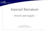 Journal literature - Search and supply â€“ Dr. Astrid Behrends behrends@bis.uni-