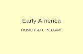 Early America HOW IT ALL BEGAN !. Migrations of Early Peoples.