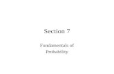 Section 7 Fundamentals of Probability. 2 –likelihood –chance –tendency –trend.