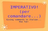 IMPERATIVO! (per comandare...) Giving commands in Italian... How fun!