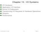 Ridge Xu 13.1 Operating System Concepts Chapter 13: I/O Systems I/O Hardware Application I/O Interface Kernel I/O Subsystem Transforming I/O Requests to.