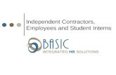 INTEGRATED HR SOLUTIONS Independent Contractors, Employees and Student Interns.