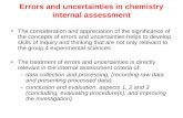 Errors and uncertainties in chemistry internal assessment The consideration and appreciation of the significance of the concepts of errors and uncertainties.