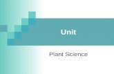 Unit Plant Science. Problem Area Managing Plant Growth.