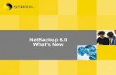 NetBackup 6.0 Whats New. Whats New in NetBackup 6.0 Management and Reporting Core Product Enhancements Disk Management and Optimization Additional NetApp.