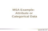 MSA Example: Attribute or Categorical Data. All Rights Reserved, Juran Institute, Inc. MSA for Continuous Processes 2.PPT MSA Operational Definitions.