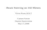 Beam Steering on 160 Meters Victor Kean, K1LT Contest Forum Dayton Hamvention May 17,2008.