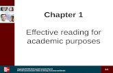 Copyright 2009 McGraw-Hill Australia Pty Ltd PPTs t/a Communication Skills, by Bretag, Crossman and Bordia 1-1 1 Chapter 1 Effective reading for academic.
