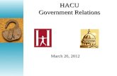 HACU Government Relations March 26, 2012. Agenda Appropriations for FY 2013 Authorizations