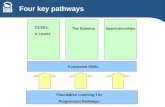 Four key pathways Functional Skills Foundation Learning Tier Progression Pathways GCSEs, A Levels The DiplomaApprenticeships.