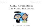 U3L2 Gramática: Las comparaciones (COMPARISONS) Sta FerreiraEl 5 de junio de 2012.