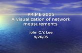 PRIME 2005 A visualization of network measurements John C.Y. Lee 9/26/05.